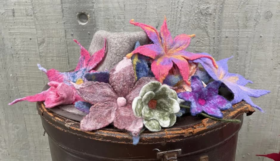 Wet Felt - Flower Making