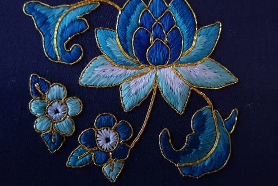 Chinese Silk and Gold Embroidery